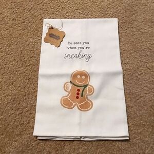 Mudpie Christmas Gingerbread Tea Towel Brand New NWT